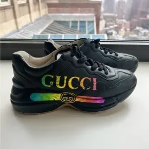 Gucci | Shoes | Gucci Rhyton Logo Sneakers Size 85 | Poshmark display picture 3